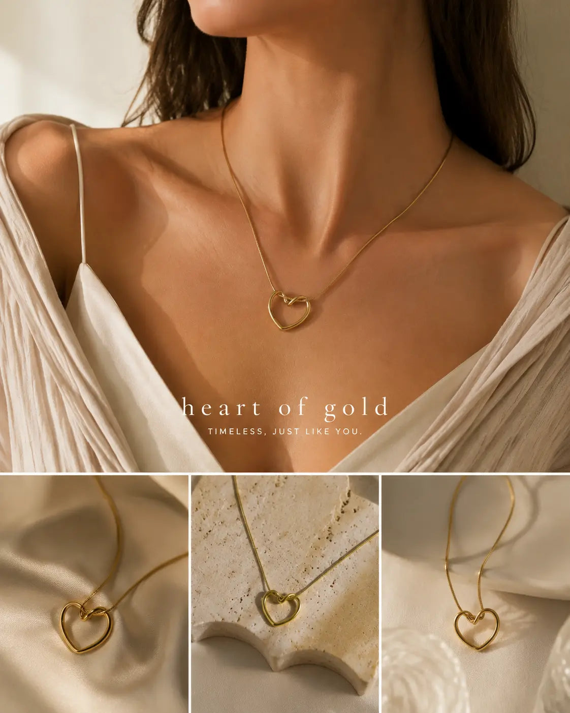 Trendy Golden Heart Chain