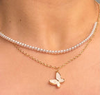 Prettiest Golden Layered Butterfly Neckpiece
