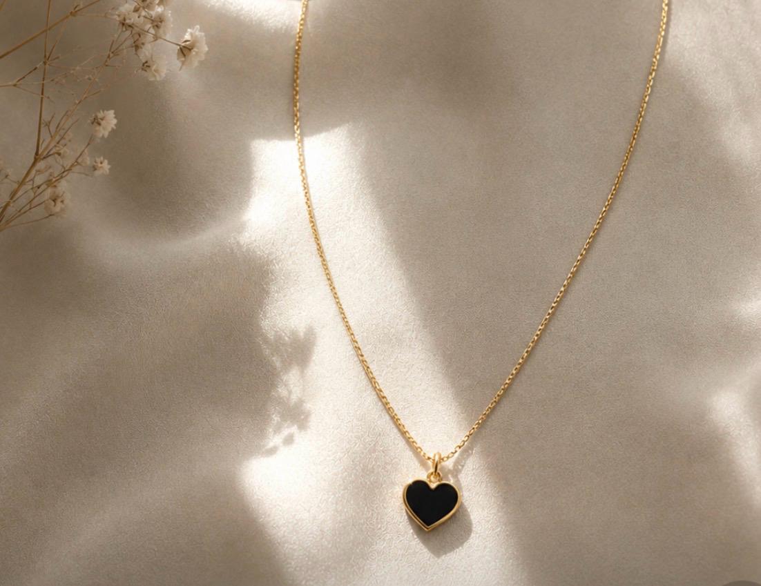 Black Heart Pendant - Ataara Jewels