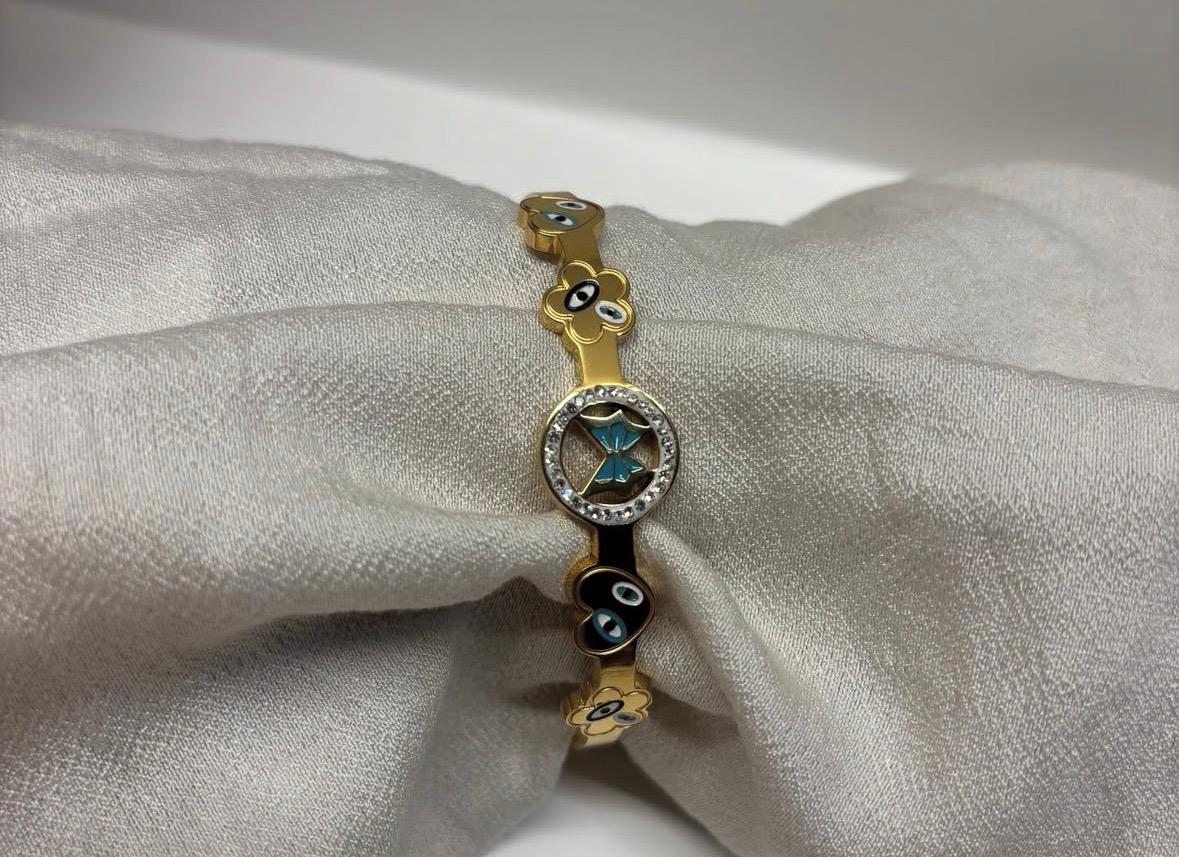 Golden Butterfly Designed Bangle - Ataara Jewels
