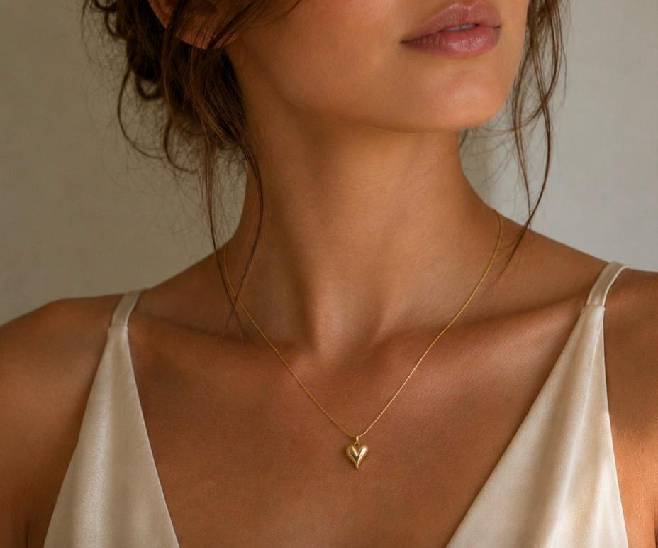 Golden Heart Pendant - Ataara Jewels