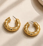 Molten Groove Hoops - Ataara Jewels