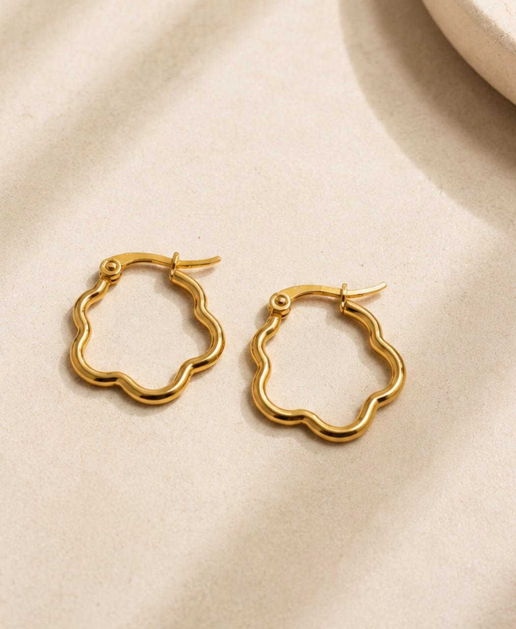 Wavy Bloom Hoops - Ataara Jewels